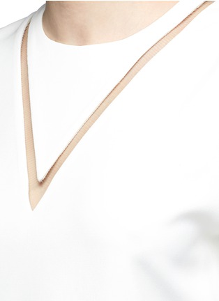 Detail View - Click To Enlarge - ALEXANDER WANG - Fish line suspended boxy top