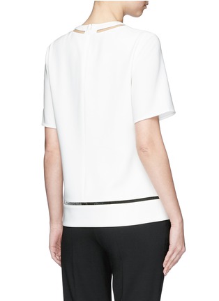 Back View - Click To Enlarge - ALEXANDER WANG - Fish line suspended boxy top