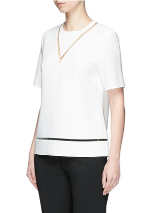 Front View - Click To Enlarge - ALEXANDER WANG - Fish line suspended boxy top