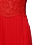 Detail View - Click To Enlarge - VALENTINO GARAVANI - Floral guipure lace bodice pleated dress