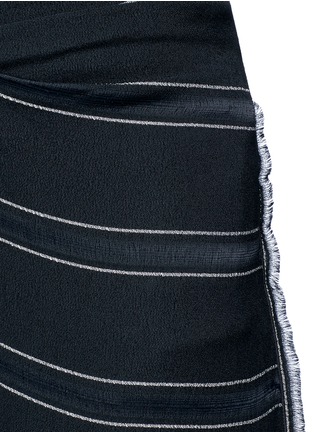 Detail View - Click To Enlarge - PROENZA SCHOULER - Pinstripe high-low hem gathered skirt