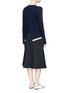 Figure View - Click To Enlarge - VICTORIA, VICTORIA BECKHAM - Split back wool blend rib knit sweater