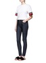 Figure View - Click To Enlarge - VICTORIA, VICTORIA BECKHAM - 'Powerhigh' raw denim skinny jeans