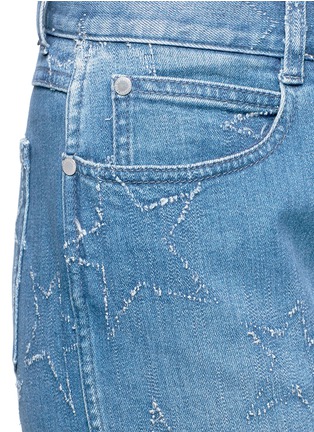 Detail View - Click To Enlarge - STELLA MCCARTNEY - Distressed star stitch boyfriend jeans