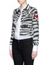 Front View - Click To Enlarge - MARC JACOBS - Embellished zebra print shrunken denim jacket
