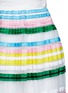 Detail View - Click To Enlarge - MUVEIL - Ribbon stripe chiffon pleat skirt