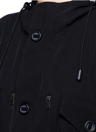 Detail View - Click To Enlarge - ACNE STUDIOS - 'Loki' hooded cropped twill jacket