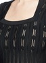 Detail View - Click To Enlarge - ALAÏA - 'Bossa Nova' geometric stripe sleeveless dress