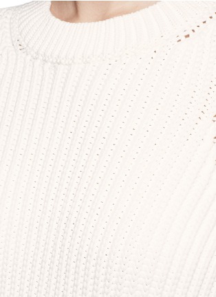 Detail View - Click To Enlarge - VICTORIA BECKHAM - Balloon sleeve chunky rope knit sweater