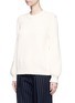 Front View - Click To Enlarge - VICTORIA BECKHAM - Balloon sleeve chunky rope knit sweater