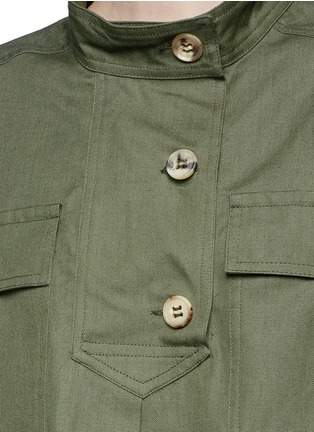 Detail View - Click To Enlarge - ISABEL MARANT ÉTOILE - 'Ipa' oversized pocket cotton-linen gabardine blouse