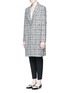 Front View - Click To Enlarge - LANVIN - Glitter tweed single button oversized coat