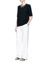 Figure View - Click To Enlarge - LANVIN - Jewelled neck wool crepe top