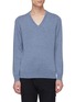 Main View - Click To Enlarge - EQUIL - Contrast seam cashmere V-neck sweater