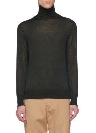 Main View - Click To Enlarge - EQUIL - Contrast seam wool blend turtleneck sweater