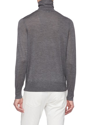 Back View - Click To Enlarge - EQUIL - Contrast seam wool blend turtleneck sweater