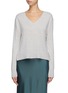 Main View - Click To Enlarge - EQUIL - Contrast seam cashmere V-neck sweater