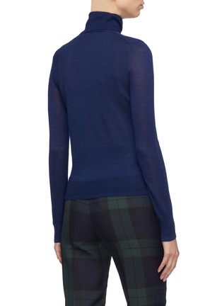 Back View - Click To Enlarge - EQUIL - Contrast seam wool blend turtleneck sweater