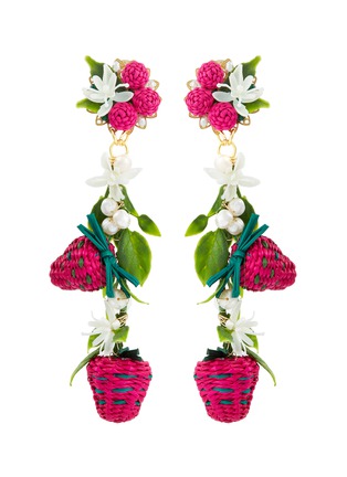Main View - Click To Enlarge - MERCEDES SALAZAR - 'Strawberry' drop clip earrings