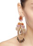Figure View - Click To Enlarge - MERCEDES SALAZAR - 'Paisley' glass crystal fringe threaded drop clip earrings