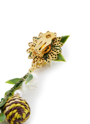 Detail View - Click To Enlarge - MERCEDES SALAZAR - 'Pineapple' drop clip earrings