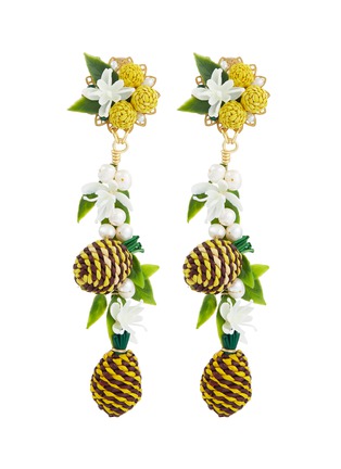 Main View - Click To Enlarge - MERCEDES SALAZAR - 'Pineapple' drop clip earrings