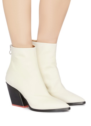 Figure View - Click To Enlarge - AEYDE - 'Cherry' slanted heel leather ankle boots