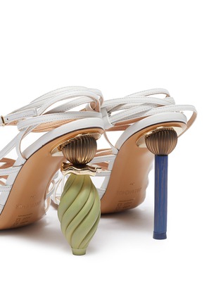  - JACQUEMUS - 'Pisa' sculptural heel strappy leather sandals