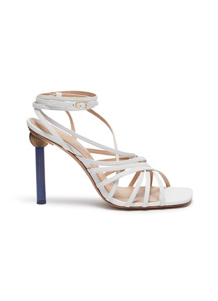 Main View - Click To Enlarge - JACQUEMUS - 'Pisa' sculptural heel strappy leather sandals