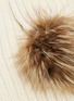 Detail View - Click To Enlarge - ISLA - Fox fur pompom knit kids scarf