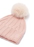 Detail View - Click To Enlarge - ISLA - Fox fur pompom knit kids beanie