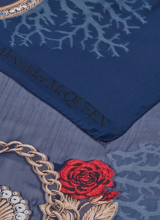 Detail View - Click To Enlarge - ALEXANDER MCQUEEN - Lost At Sea silk blend scarf