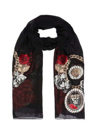Main View - Click To Enlarge - ALEXANDER MCQUEEN - Lost at sea modal wool scarf