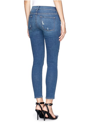 Back View - Click To Enlarge - FRAME - 'Le Skinny de Jeanne' distressed jeans