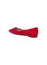 Detail View - Click To Enlarge - PEDDER RED - 'Janice' strass brooch suede skimmer flats