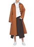 Figure View - Click To Enlarge - FFIXXED STUDIOS - Belted houndstooth collar coat