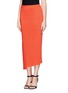 Front View - Click To Enlarge - HELMUT LANG - Asymmetric wrap jersey skirt