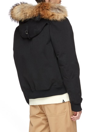 Back View - Click To Enlarge - 49WINTERS - 'Draycott' raccoon fur hooded bomber jacket
