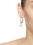Figure View - Click To Enlarge - JOOMI LIM - Mismatched Swarovski crystal faux pearl drop hoop earrings