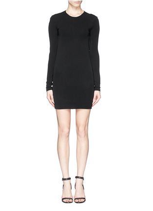 Main View - Click To Enlarge - T BY ALEXANDER WANG - Cutout logo back stretch jersey dress