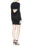 Figure View - Click To Enlarge - T BY ALEXANDER WANG - Cutout logo back stretch jersey dress