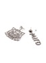 Detail View - Click To Enlarge - JOOMI LIM - 'Wild Tiger' mismatched Swarovski crystal slogan earrings