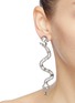 Figure View - Click To Enlarge - JOOMI LIM - 'Vicious Cobra' mismatched Swarovski crystal slogan earrings
