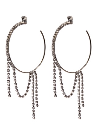 Main View - Click To Enlarge - JOOMI LIM - Swarovski crystal fringe hoop earrings