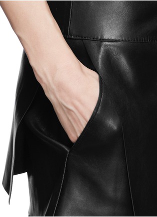 Detail View - Click To Enlarge - HELMUT LANG - Multi layer leather skirt