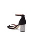  - PEDDER RED - 'Alice' glass crystal heel ankle strap suede sandals