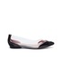 Main View - Click To Enlarge - PEDDER RED - 'Anson' strass patchwork patent leather skimmer flats