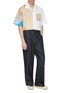 Figure View - Click To Enlarge - MARNI - Colourblock abstract graphic print oversized short sleeve shirt