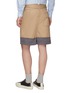Back View - Click To Enlarge - MARNI - Roll cuff colourblock patchwork shorts