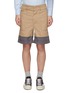 Main View - Click To Enlarge - MARNI - Roll cuff colourblock patchwork shorts